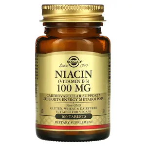 Solgar Niacin (Vitamin B3), 100 mg, 100 Tablets