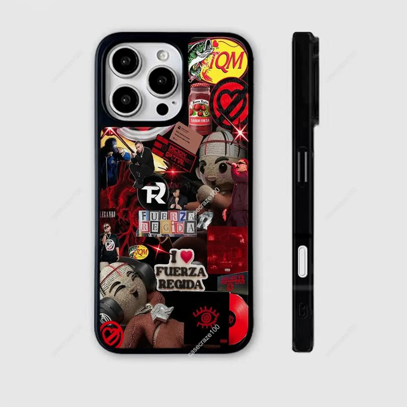 Fuerza Regida Collage Art Phone Case | Mexican Music Style For iPhone16promax 15 14 13 12 s25 s24 s23 1GX