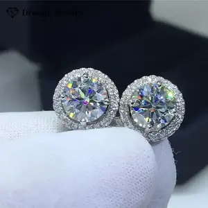 S925 Silver Moissanite Stud Earrings | Women's Classic Jewelry – Mother's Day Gift