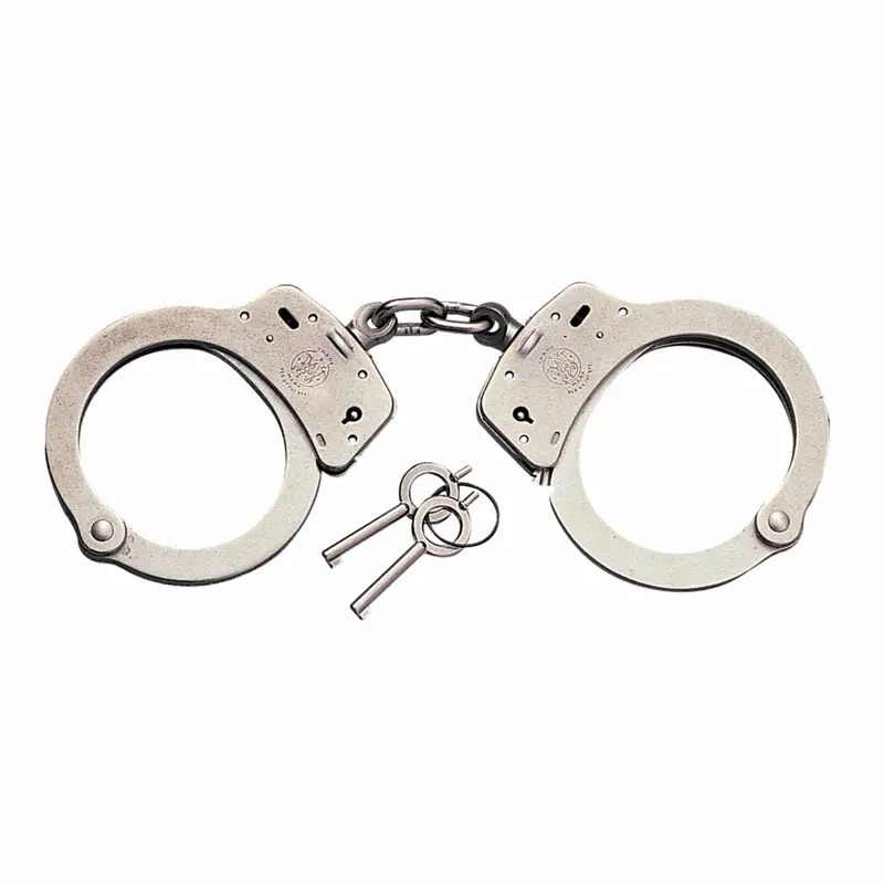 Rothco Smith & Wesson Hinged Handcuffs Cosplay - Collector’s Edition, High-quality plain Handcuufs, perfect for display, cosplay, or as a unique gift. “Not for official use.”