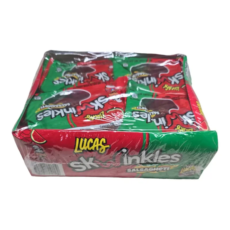 Lucas Skwinkles Watermelon Salsagheti Bonbon Snack 12ct Candy Variety Pack Fruit Flavored