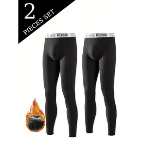 SERACAL Men'S Thermal Lined Base Layer Pants in a Pack of Two - Slim Fit, Providing Extra Warmth for Autumn And Winter, Perfect for Outdoor Activities Menswear
