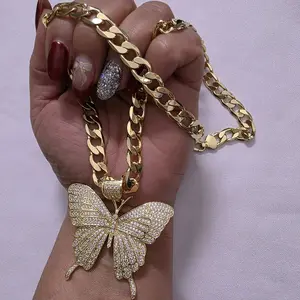 Chain with Butterfly Pendant Necklace for Women Fashion Jewelry
