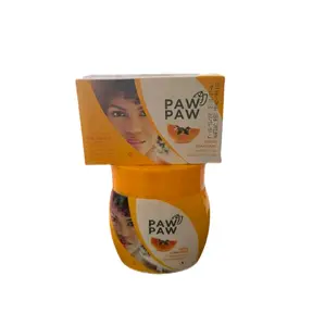 Paw Paw Skin & Body Clarifying Bar Soap Papaye Papaya Extracted with Vitamin E, 180g./6.3oz. and face cream 300ml pack 2