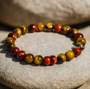 Natural Tiger Eye Bracelet, 8mm Gemstone Beads, Strength & Confidence Energy Jewelry for Men and Women, Gift Ready