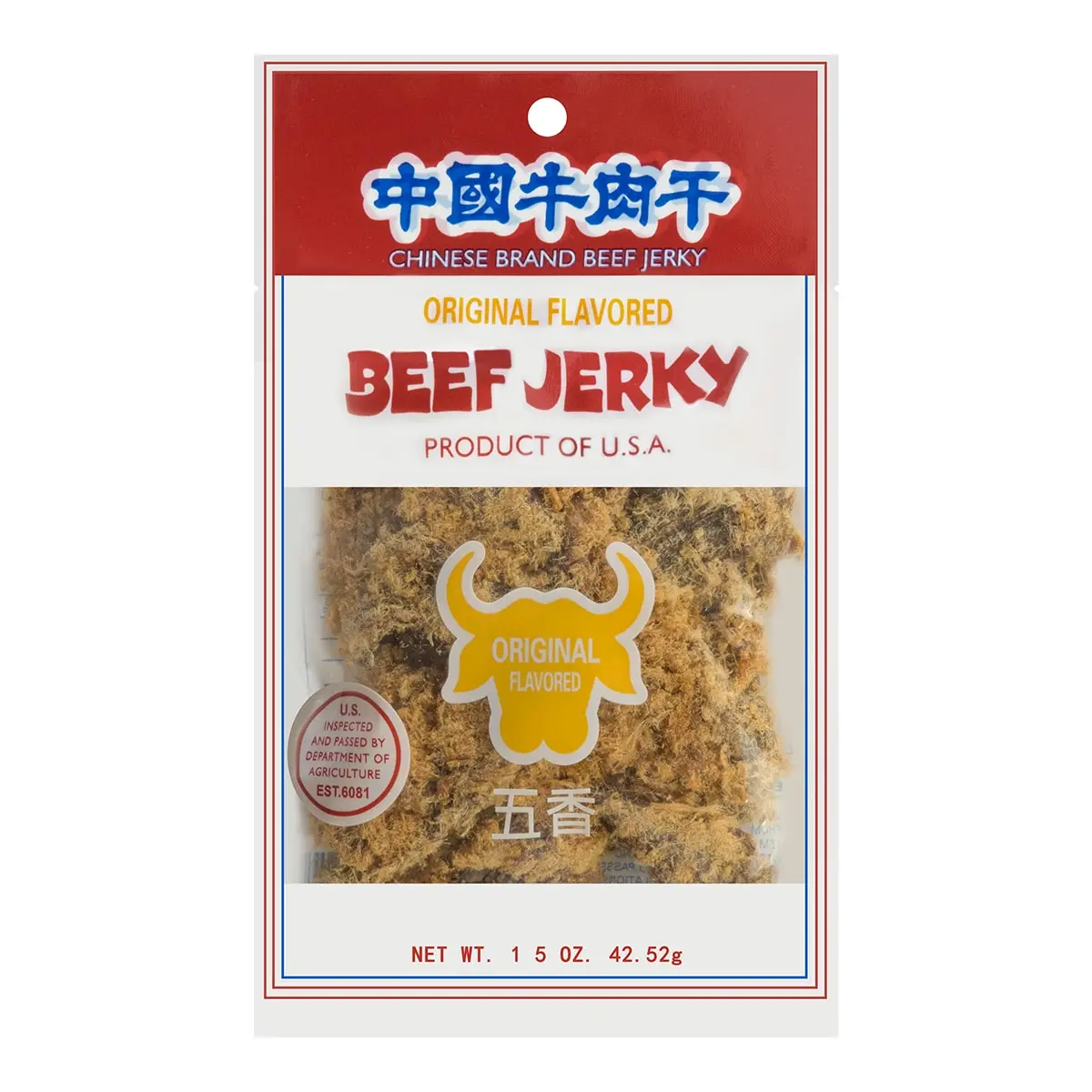 CHINESEBRANDBEEFJERKY Five Spice Flavor Beef Jerky 43g