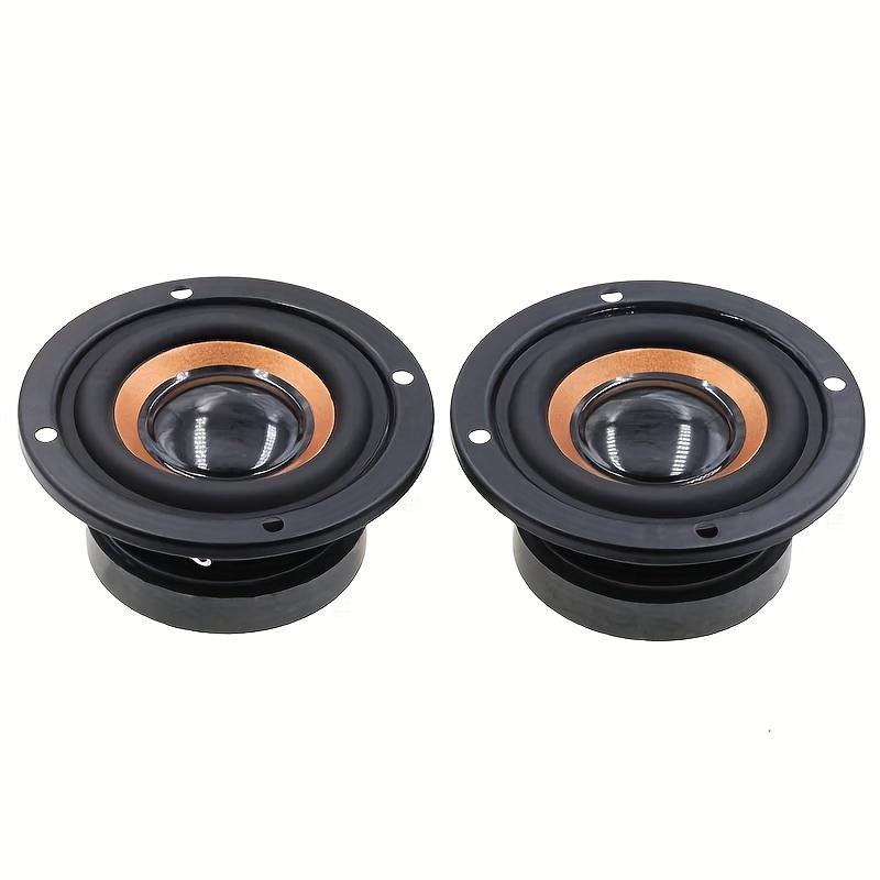 2-Piece Portable Bluetooth Stereo Audio Speakers - Cordless Palm-Size 63mm 4-Ohm 5W 45-Core Magnetic Round Mini Loudspeakers, Auxiliary Input (Yes, Wired Option Included) for DIY Kits, Mobile Multi-Device Builds