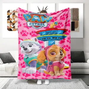 Super Soft Bed Blanket & Towel Blanket, Flannel Blankets, Figure Print Blanket, Paw Patrol Skye Everest Print, Perfect for Home Use, Ideal Gift for Holidays and Anniversaries
