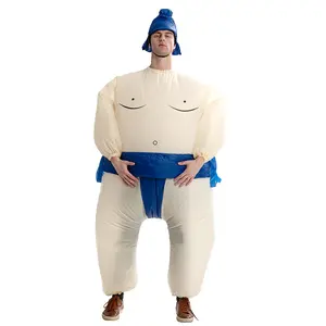 Inflatable Sumo Wrestling Suits for Adults(4.9ft-5.9ft) Funny Blow-Up Sumo Wrestler Costume for Halloween