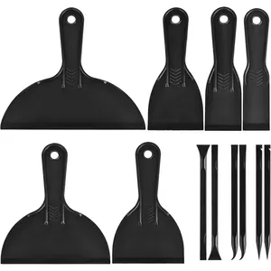 12 count Plastic Putty  Set 2" / 3" / 6" Flexible Scraper Tool and Detail Scraper Tool Multipurpose Spatula  Scrapers, for Spackling, Patching, and Painting  or Wall