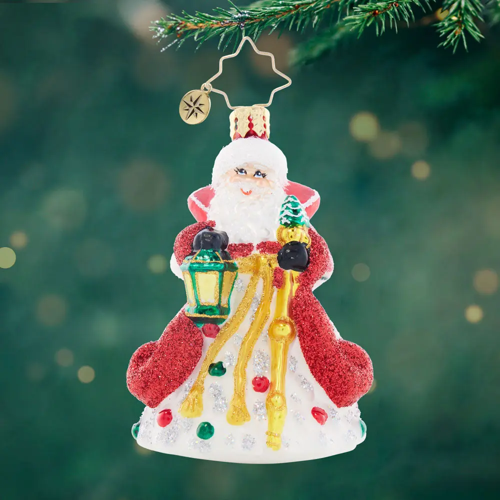 Peppermint Sparkle Nicholas Gem Christmas Decor, Festive Ornaments for Holiday Home Decorations