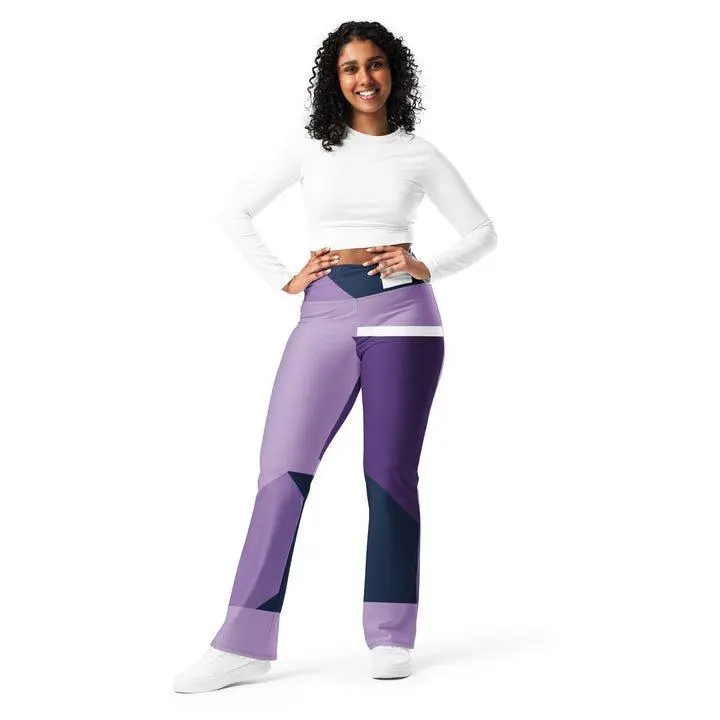 Mom It Down Flare Leggings for Women - High Waist, Butt-Lifting Cut, Flared Design, Moisture-Wicking Fabric, Comfortable Fit, UPF 50+ Protection - Graphic, Apparel, Womenswear, Bottom, Bomber, Compression