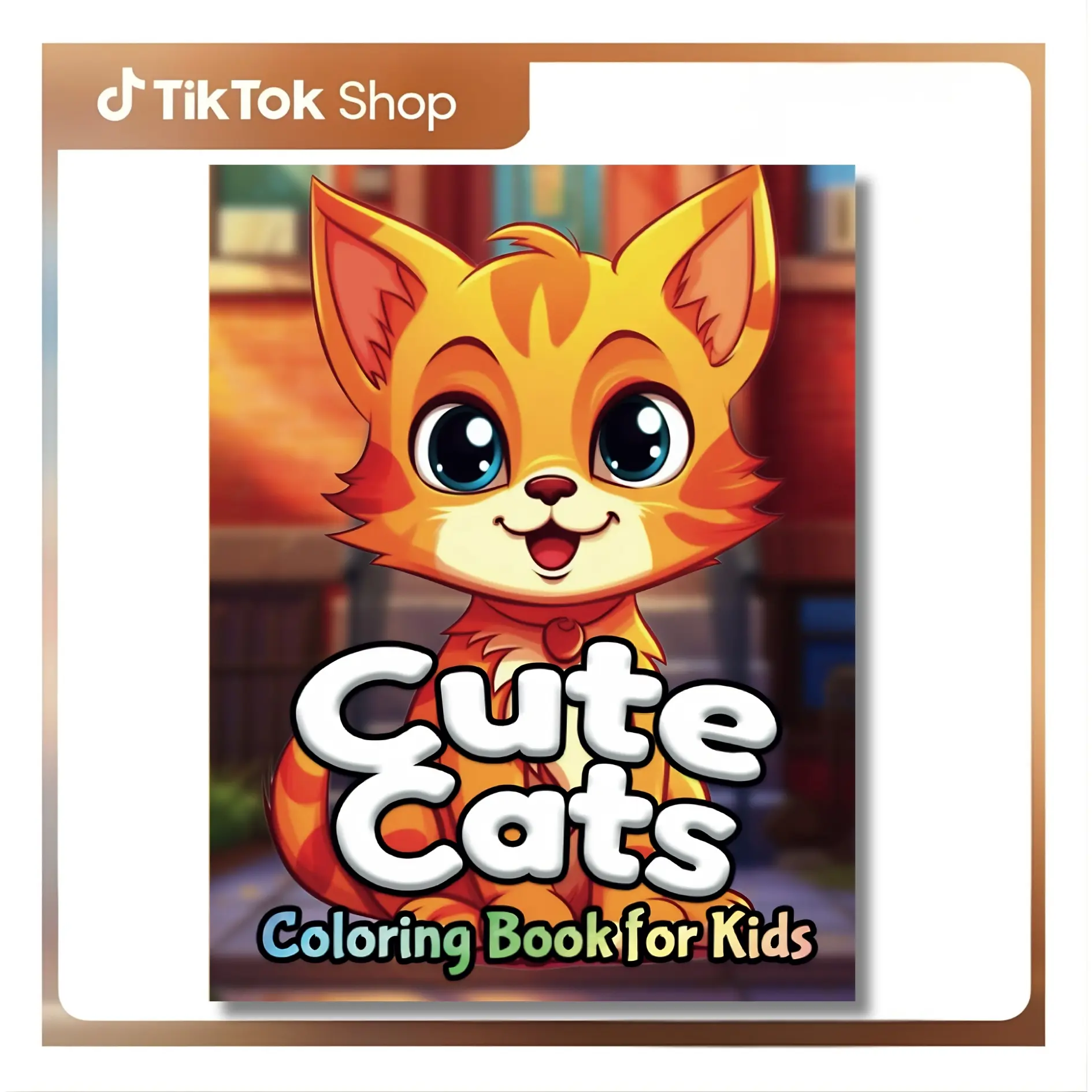 Cute Cats Coloring Book for Kids Ages 4-8: A Soothing Cat-Lover's Coloring Book for Boys and Girls | Fun & Stress-Relieving (Cute Animal Coloring Books for Kids) --  SnuggleNest Creations - Paperback