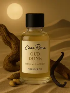 Casa Roma Oud Dune Aroma Oil – Premium Cold-Air Diffuser Oil Blend with Patchouli, Saffron, Vanilla & Oud – Compatible with Casa Roma & Waterless Diffusers (120ml Bottle)