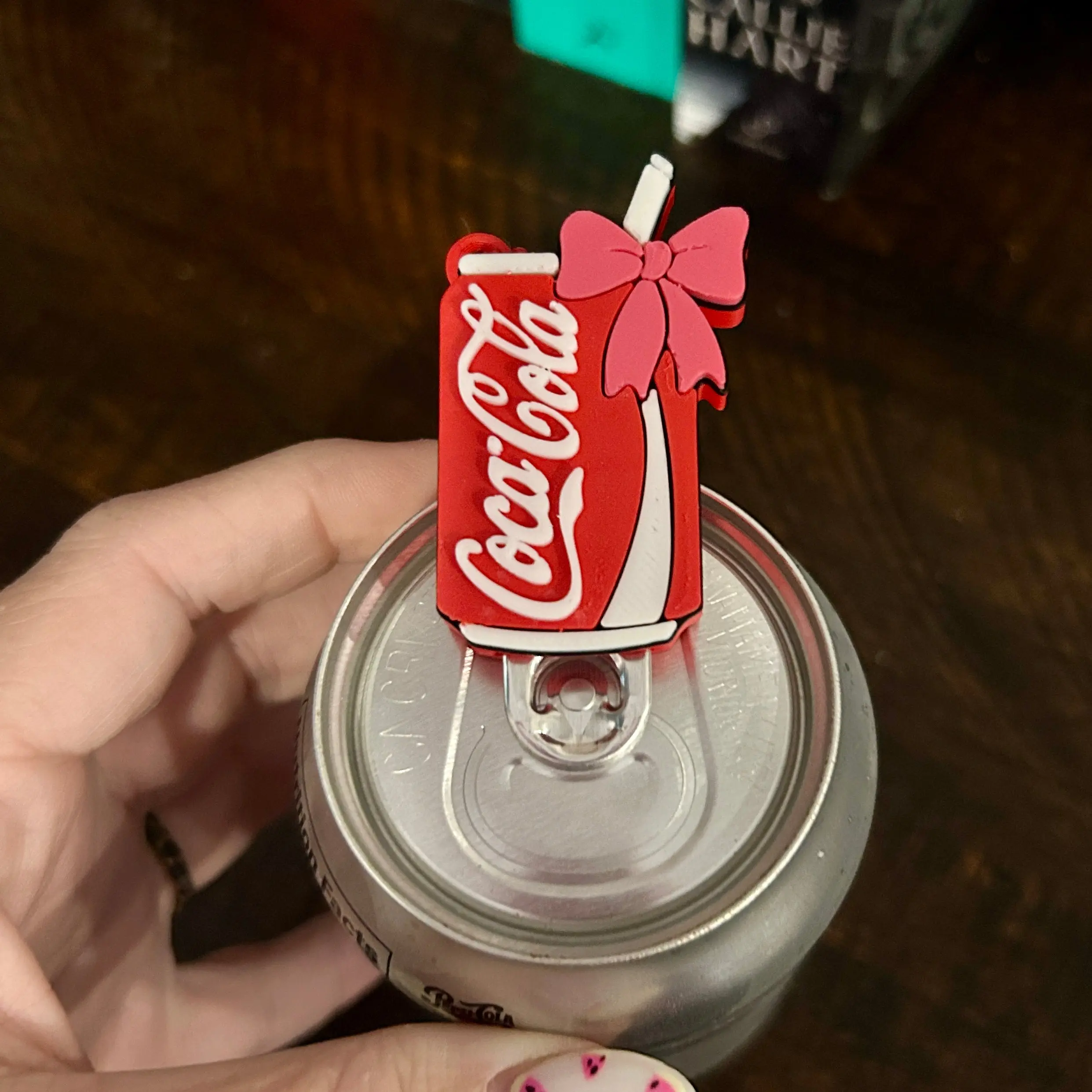 Nail Saver Pop Tab Keychain - Coca-Cola