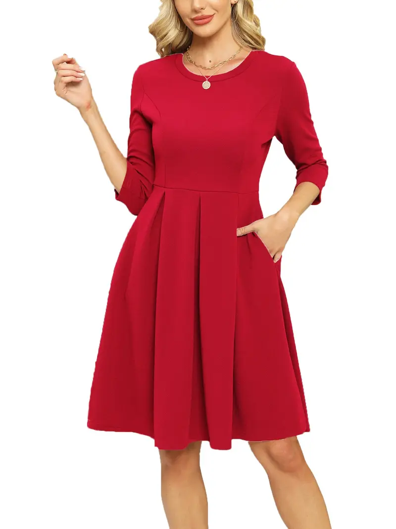 white christmas dresses Something Casual Red Halter Open Back Long Flowy Maxi Dress Side Pocke – J  Elise Boutique main image 1