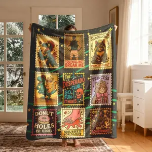 Dungeon Crawler Carl Flannel Throw Blanket, Large Size Bed Warmer Blankets, Soft, Lightweight, Warm, Ideal for Bed, Sofa, Gift for Spring Use