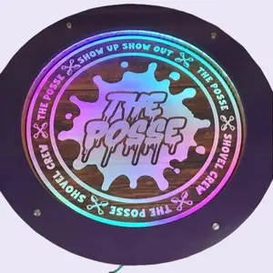 Posse LED Lighted Acrylic Sign - Laser-Engraved The Posse Design for TikTok Live Backgrounds & Creators