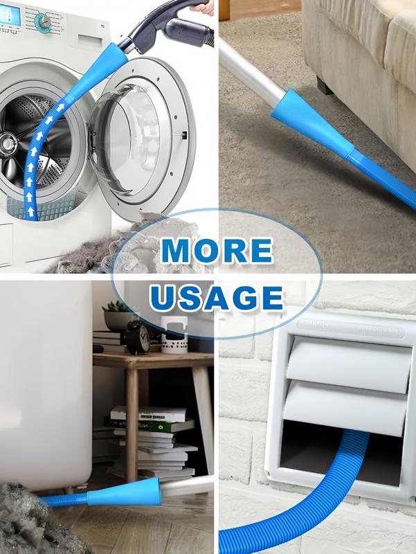 LMMAKE Dryer Vent Cleaner Kit with Flexible Lint Brush Vacuum Attachment for Efficient Deep Cleaning and Fire Prevention Fits Most Vacuums LMMAKE Dryer Vent Cleaner Kit with Flexible Lint Brush Vacuum Attachment for Efficient Deep Cleaning and Fire Prevention Fits Most Vacuums