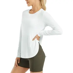 Women's UPF 50+ UV Shirts Long Sleeve Workout Sun Shirt Outdoor Gym Hiking Tops Quick Dry Lightweight