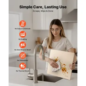 VEVOR Pizza Stone, 16x 14x 0.6 Inch Rectangular Cordierite Pizza Stone, Large Baking-Stone with Scraper, 1450 Heat-Resistant Cordierite Cooking Stones for Kitchen Bake Oven, BBQ Grilling