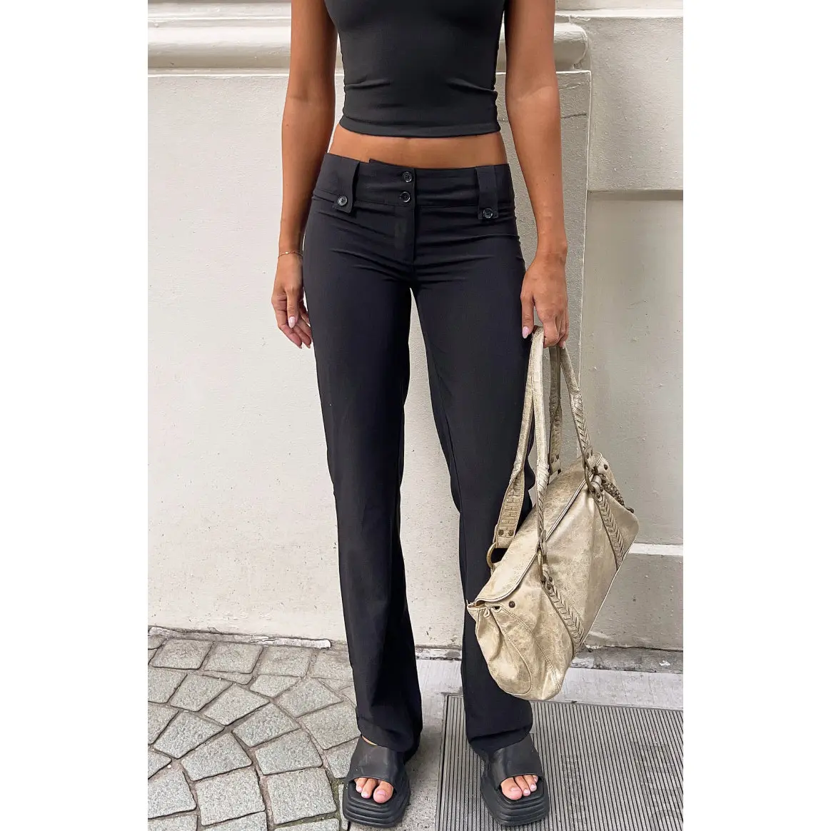 Vice Black Low Waist Pant
