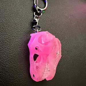 Tyrannosaurus Skull | Resin Keychain Replica - High Paleo Accuracy and Durability - Fossil Micro Replica Durable Keychain for Dinosaur Enthusiasts