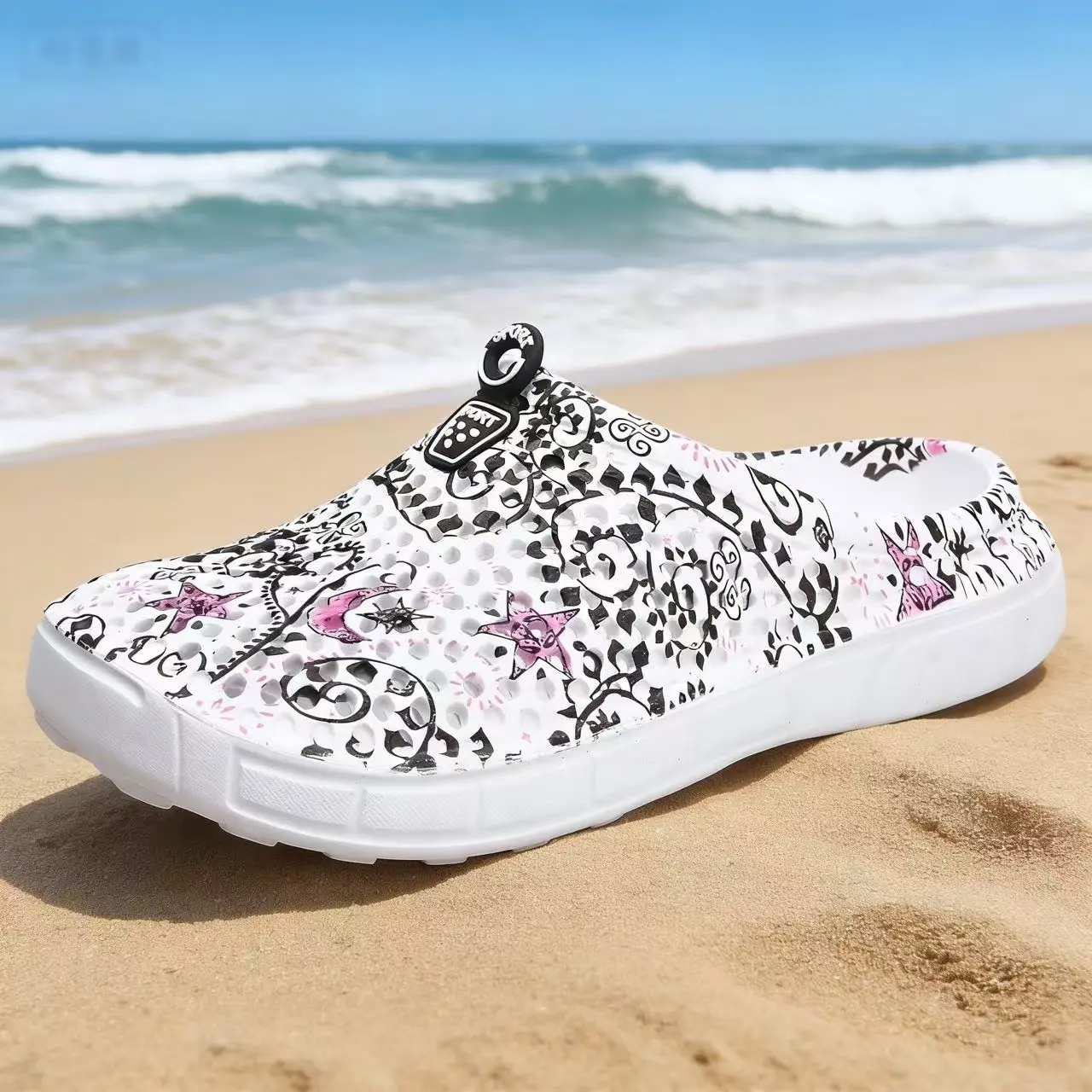 Women Fashion Printed Breathable Beach Clogs Sandals Garden Shoes Indoor Outdoor Slippers Women Fashion Printed Breathable Beach Clogs Sandals Garden Shoes Indoor Outdoor Slippers