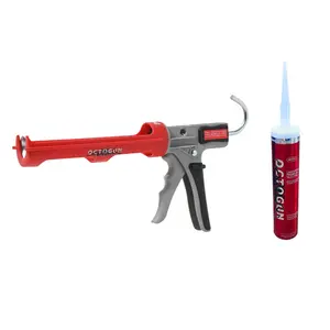 Octogun 208D Drip Free Caulking Gun + Octogun Universal Premium Silicone Bundle