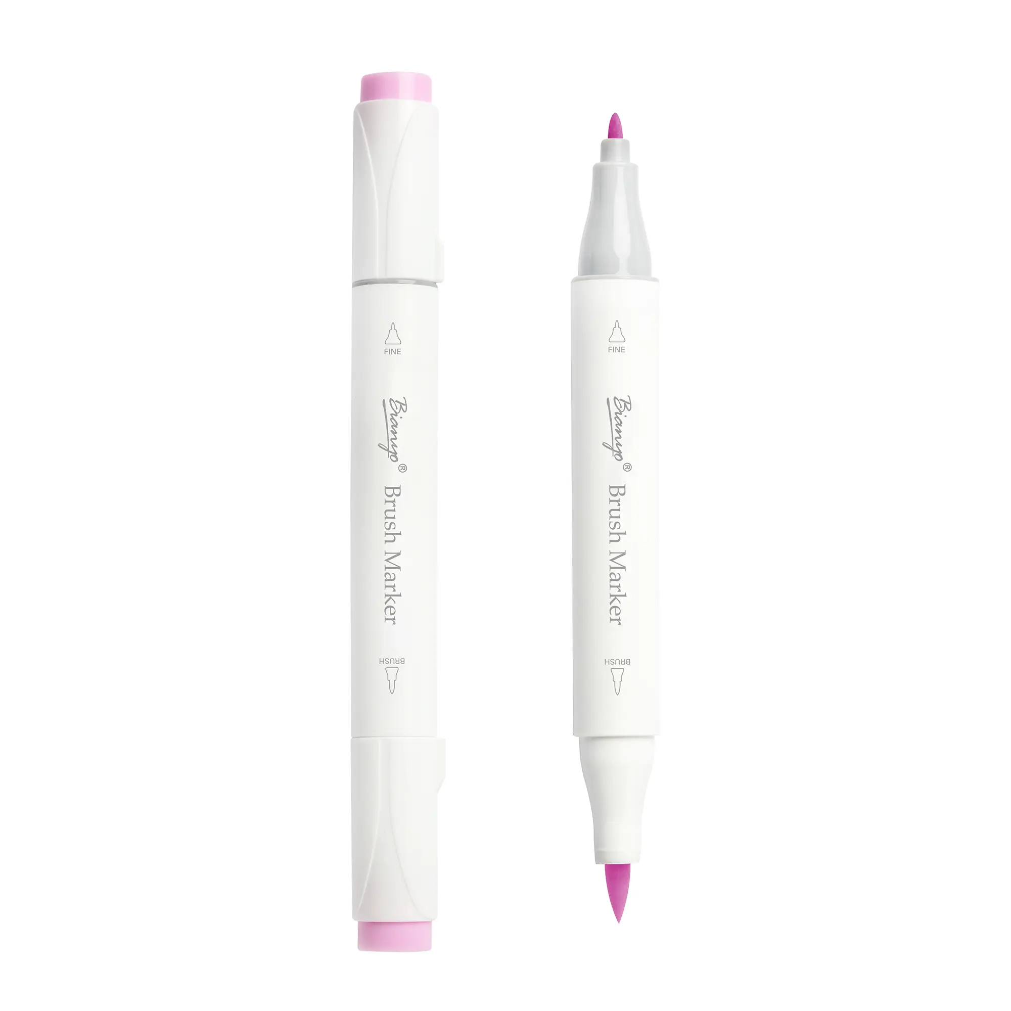 Bianyo Neutral & Gray Art Pen -  from 366 Brush & Fine Marker - Single Alcohol Pen with Dual Tips for Precision Drawing & Painting - No Warranty Art Pen