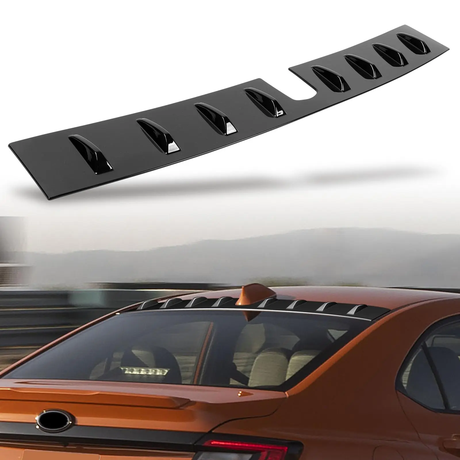 Pspeed Top Roof Spoiler fit for Subaru WRX Sedan Base 2022-2024 for Subaru WRX Sedan GT/Limited/Premium/Sport/Sport-tech 2022-2025 for WRX Sedan RS/TR 2024 Black Roof Spoiler