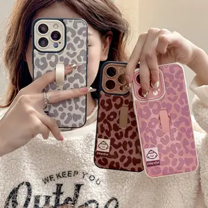 Fashion Leopard-print Pattern Phone Case, Decorative Phone Protector Cover, Phone Accessories Compatible with iPhone 13 14 15 16 Pro Max/Pro, Cell Phone Case