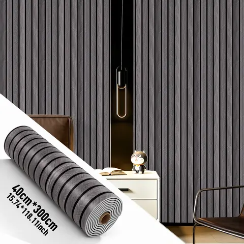 Peel and Stick Decorative Wallpaper - Self-Adhesive PVC Foam, Renter-Friendly, Moisture-Resist, Spill-Resist Wall, Matte Wood-Grain Texture, Damage-Free Removal, Easy Clean/Install, Wall Decor Living Room, Wallpapers Ideas