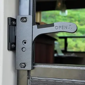 RV Screen Door Latch Handle Replacement Kit (Right Hand) Metal Camper Travel Trailer Motorhome Entry Parts for Passenger Side