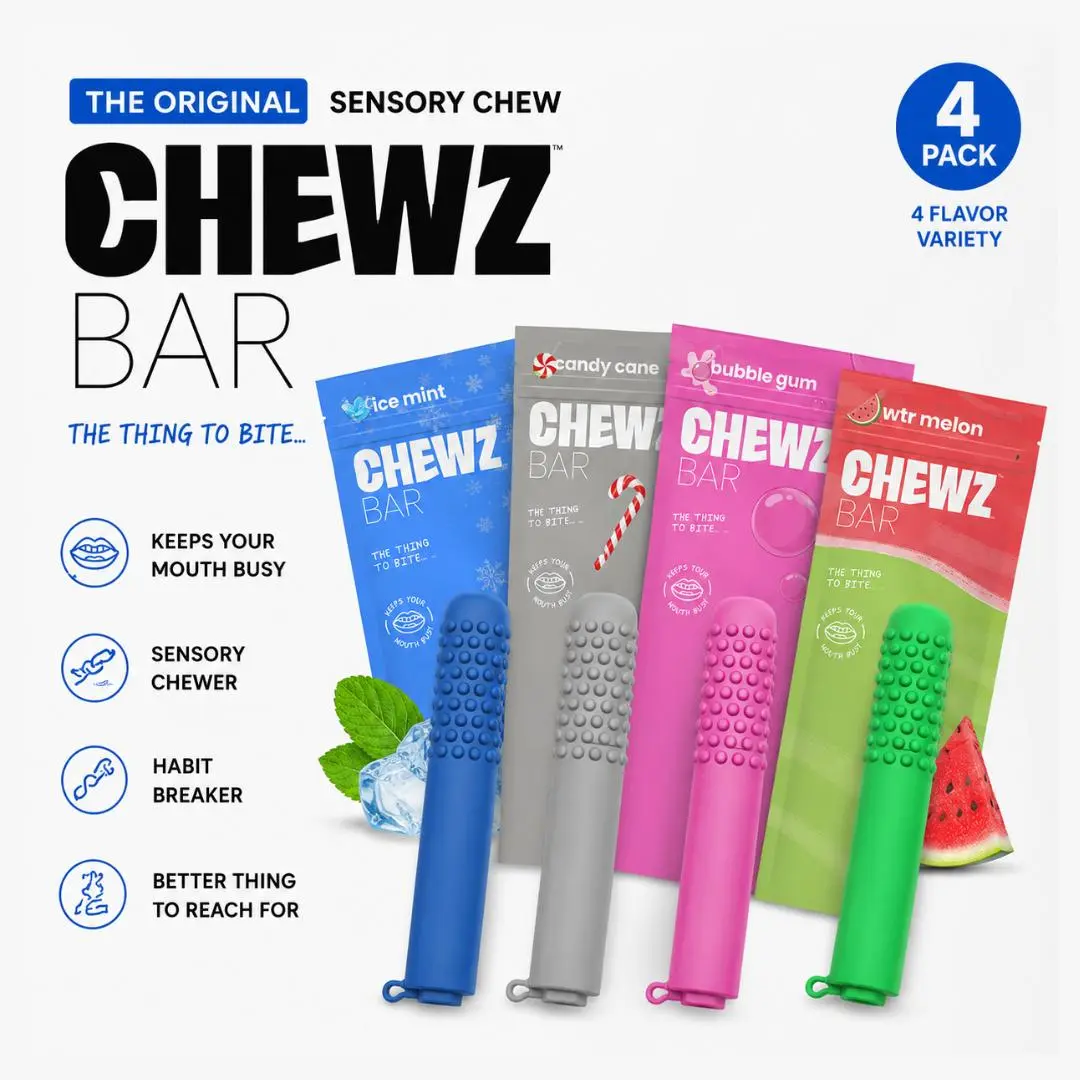 CHEWZ Relaxation and Calmness Chewable Fidget for Chewing, Bitting, Holding, On-the-Go