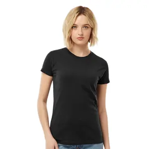 Tultex-Women's Fine Jersey Slim Fit T-Shirt, 100% Ring-Spun USA Cotton Bulk Tee, Assorted Short Sleeve Crewneck Plain Tees, Multi Pack Solid T-shirts