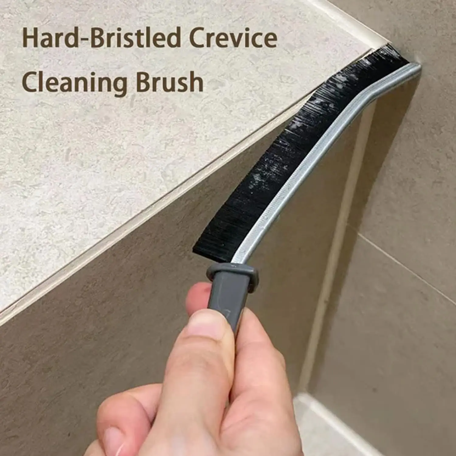 4 PCs Hard Bristle Crevice Cleaning Brush, Small Cleaning Brushes, Grout Cleaner Brush, Toilet Brush, Scrub Brush for Shower Tile, Skinny Gap Cleaning
