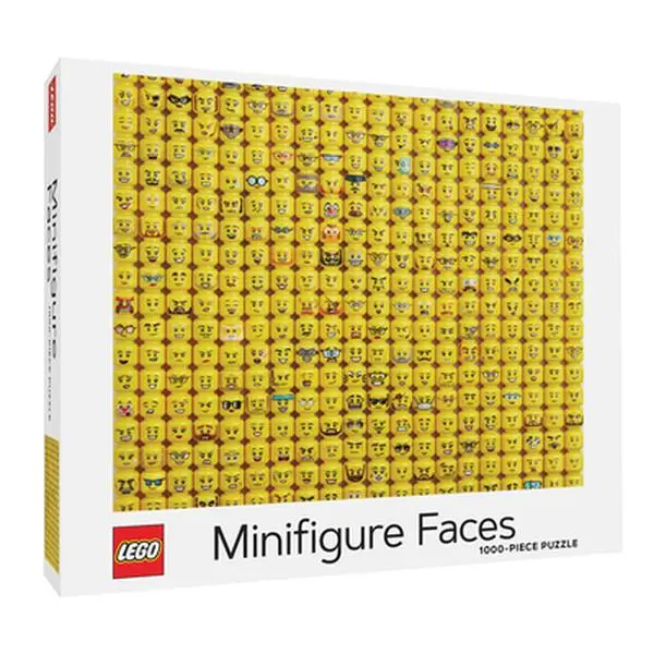 Lego Minifigure Faces Jigsaw Puzzle - 1.65 lbs Safe Design, Minifigure Expressions for Parents, Great Family Activity for Lifestyle Enthusiasts
