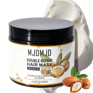 Collagen Keratin Hair Treatment Mask Deep Repair Conditioning Argan Oil Collagen Hair Mask Essence for Dry Damaged Hair All Hair Types 400ml