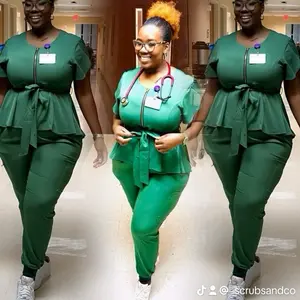 Tie Me Up Set Medical Scrub Set (Hunter Green)
