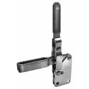 Carbon Steel Knu-Vise S-600 Vertical Handle Toggle Clamp - 600lb Holding Capacity, 57° Handle Movement, 106° Bar Opening, U-Bar Clamp with Straight Base, Manual Hold Down Action