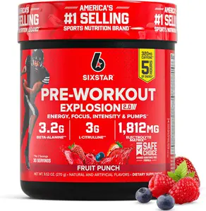 Pre-Workout Powder for Men & Women, Fruit Punch (30 Servings) - Preworkout Explosion 2.0 Energy Drink Mix with Beta-Alanine, Caffeine - Fitness Sports Nutrition Supplement