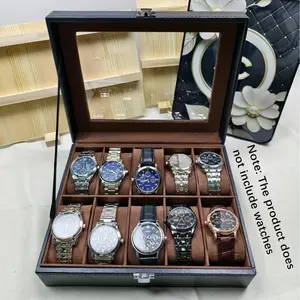 Elegant 10-Slot Watch Storage Box, Premium Organizer for Home, Watch Display Case for Mechanical Watches and Jewelry