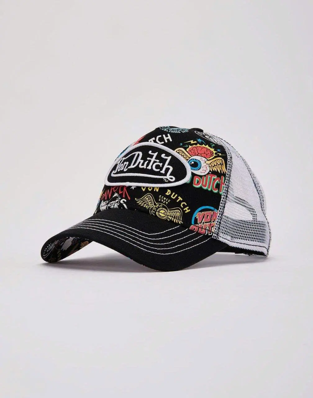 Graphic Trucker Hat Black Mesh Cap Adjustable Snapback Gift Streetwear