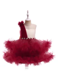 Girl's Patchwork Tulle Overlay Dress, Elegant Fashion Casual Sleeveless Dress for Party Show Performance, Kids Clothes for All Seasons