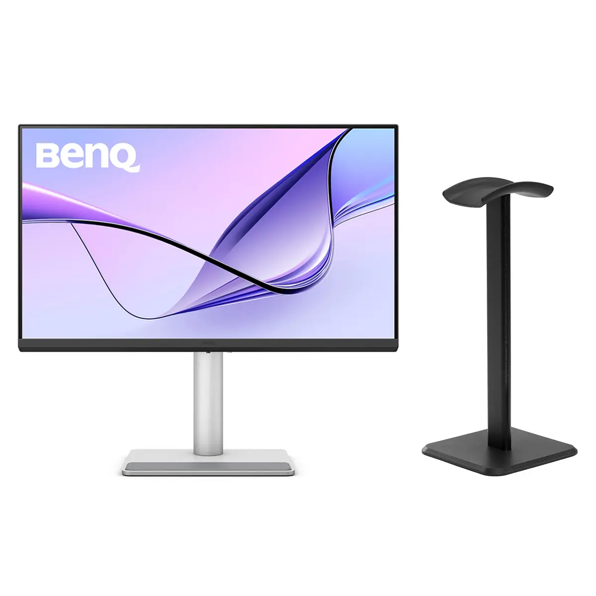 BenQ MA270U 27" 16:9 4K Ultra HD IPS HDR Monitor for Apple MacBook Series, Gray, Bundle with Desktop Headphone Stand