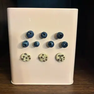 Blueberry clay magnets