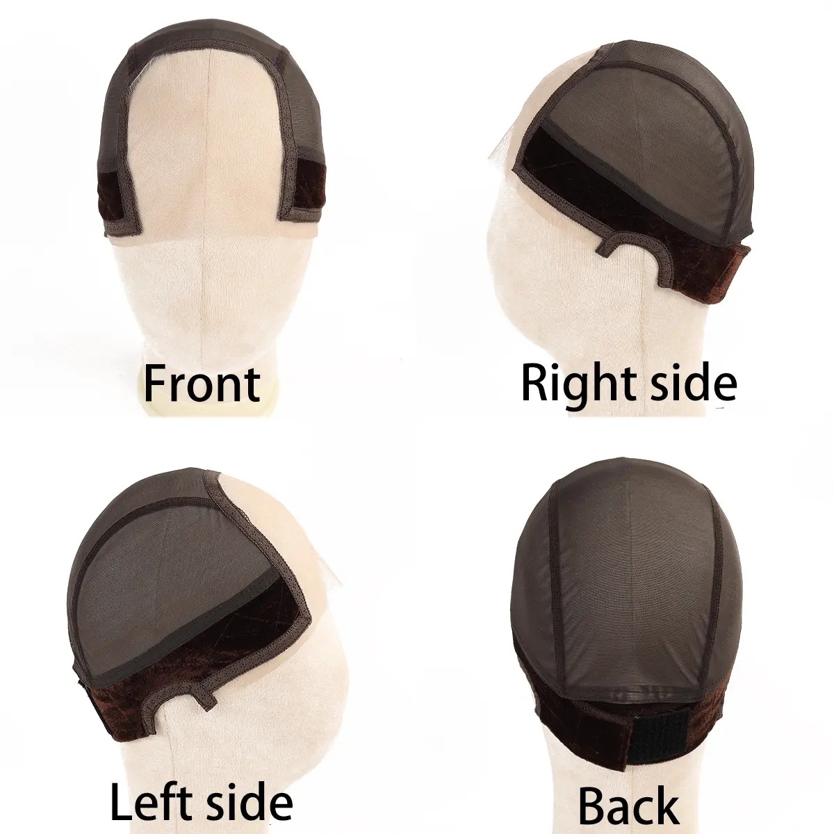 [Brown Earflap] 4*5inch velvet lace mesh hat