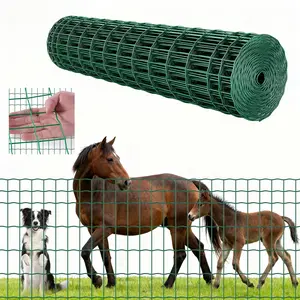VEVOR Farm Fence, 47 x 984 in, 2 x 4 in Mesh 2.1mm Galvanized Steel Wire Fencing for Cattle, Hog & Sheep, Heavy Duty Vinyl Coated Livestock Fence for Animal Enclosures, Cage Wire, Garden Fences, Green