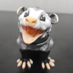 Adorable Flexi Opossum Figurine Decor Nature Ornaments desk figure